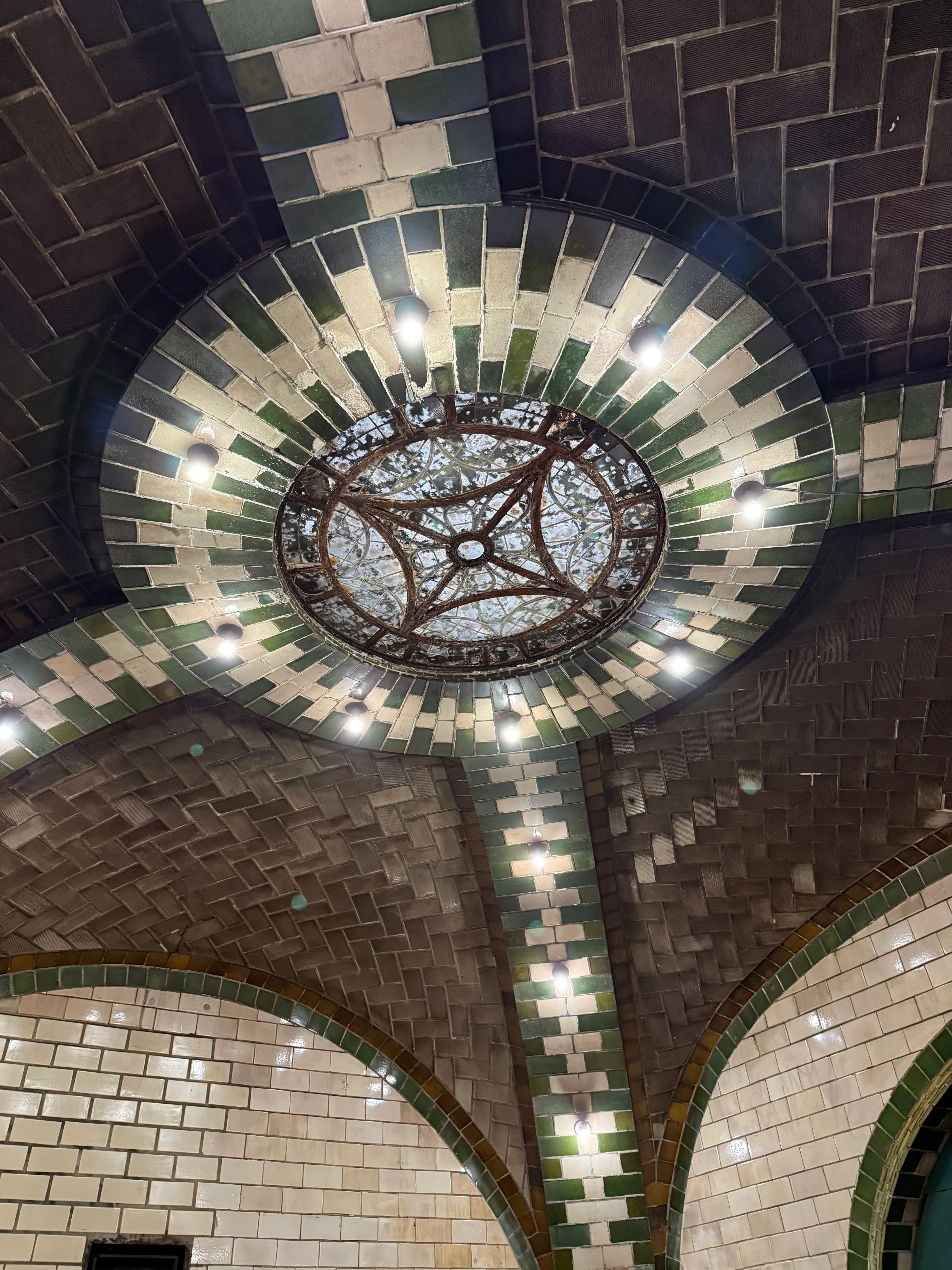 The skylight in the station entry way. The number of times the tour guide said "leaded glass" when describing this was unsettling.